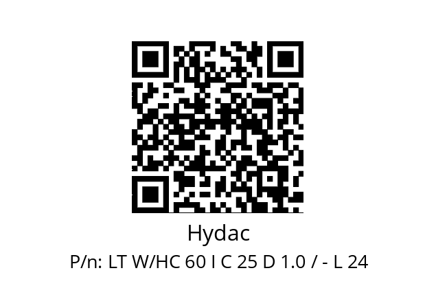   Hydac LT W/HC 60 I C 25 D 1.0 / - L 24