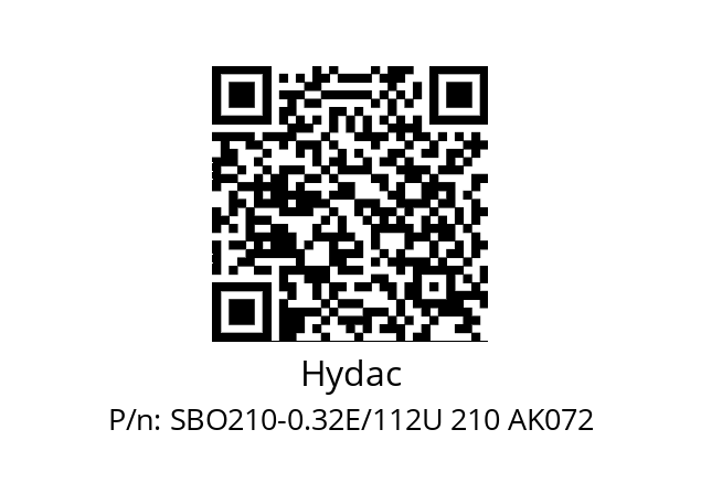   Hydac SBO210-0.32E/112U 210 AK072