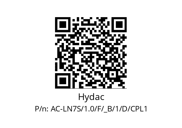   Hydac AC-LN7S/1.0/F/_B/1/D/CPL1