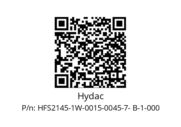   Hydac HFS2145-1W-0015-0045-7- B-1-000