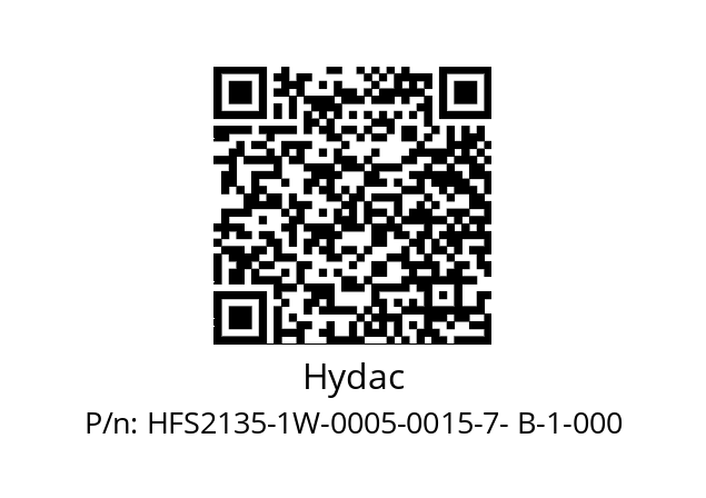   Hydac HFS2135-1W-0005-0015-7- B-1-000