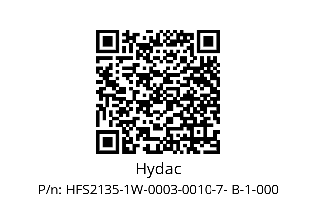   Hydac HFS2135-1W-0003-0010-7- B-1-000