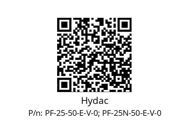   Hydac PF-25-50-E-V-0; PF-25N-50-E-V-0