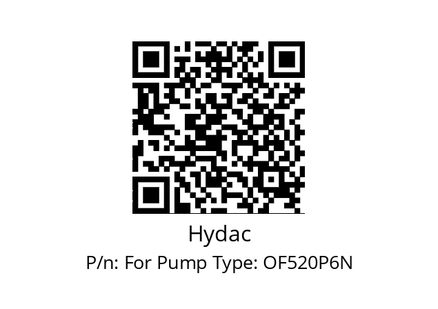   Hydac For Pump Type: OF520P6N