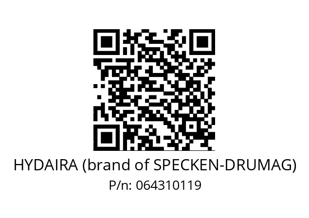   HYDAIRA (brand of SPECKEN-DRUMAG) 064310119