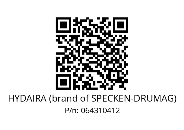   HYDAIRA (brand of SPECKEN-DRUMAG) 064310412