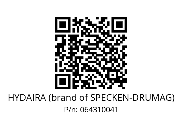   HYDAIRA (brand of SPECKEN-DRUMAG) 064310041