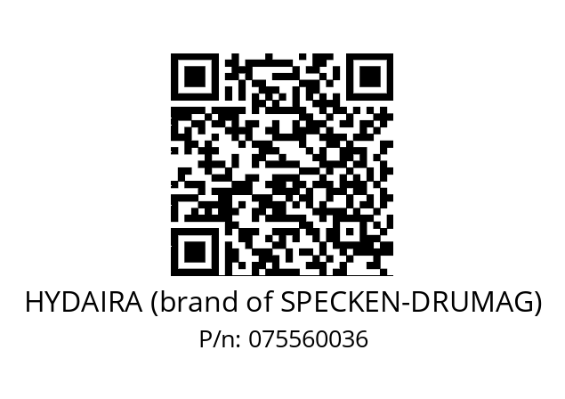   HYDAIRA (brand of SPECKEN-DRUMAG) 075560036