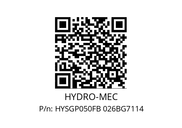   HYDRO-MEC HYSGP050FB 026BG7114