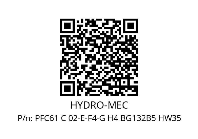   HYDRO-MEC PFC61 C 02-E-F4-G H4 BG132B5 HW35