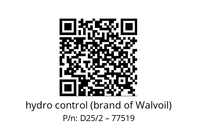   hydro control (brand of Walvoil) D25/2 – 77519