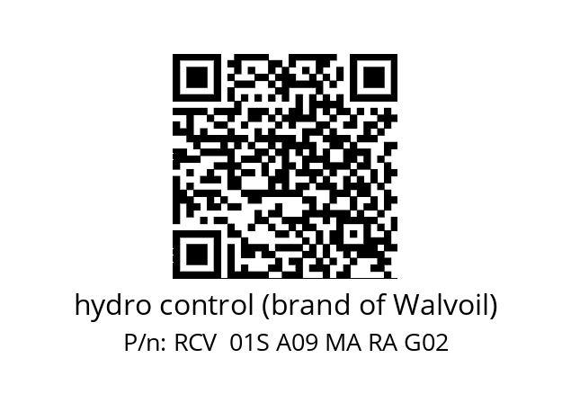   hydro control (brand of Walvoil) RCV  01S A09 MA RA G02