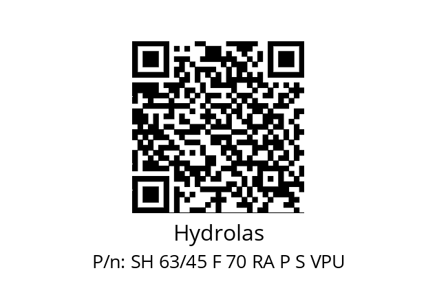   Hydrolas SH 63/45 F 70 RA P S VPU