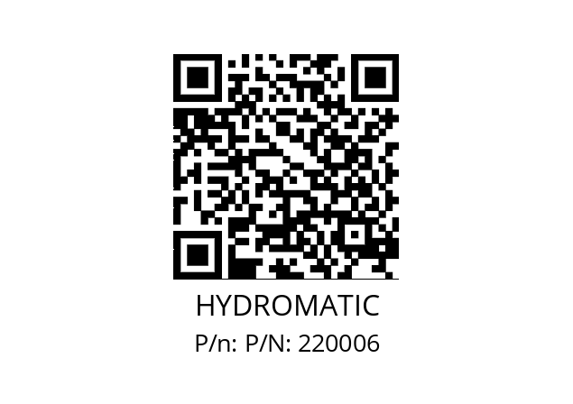   HYDROMATIC P/N: 220006