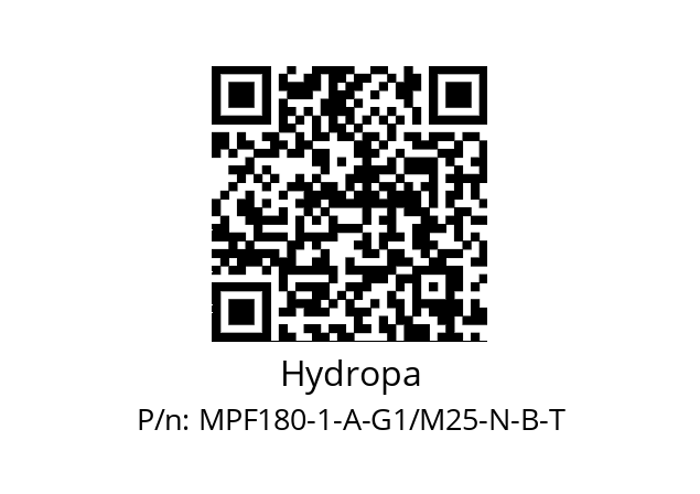   Hydropa MPF180-1-A-G1/M25-N-B-T