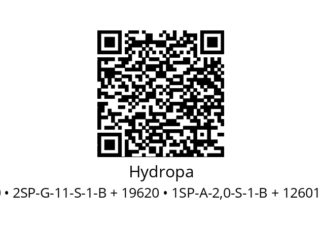   Hydropa 19900 • 2SP-G-11-S-1-B + 19620 • 1SP-A-2,0-S-1-B + 12601 • FL2+1-SP