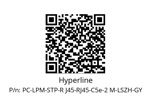   Hyperline PC-LPM-STP-R J45-RJ45-C5e-2 M-LSZH-GY