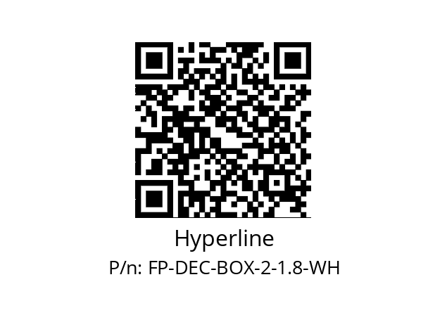   Hyperline FP-DEC-BOX-2-1.8-WH