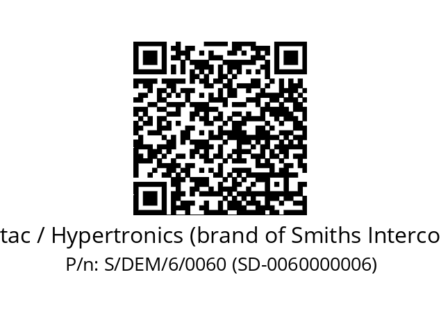   Hypertac / Hypertronics (brand of Smiths Interconnect) S/DEM/6/0060 (SD-0060000006)