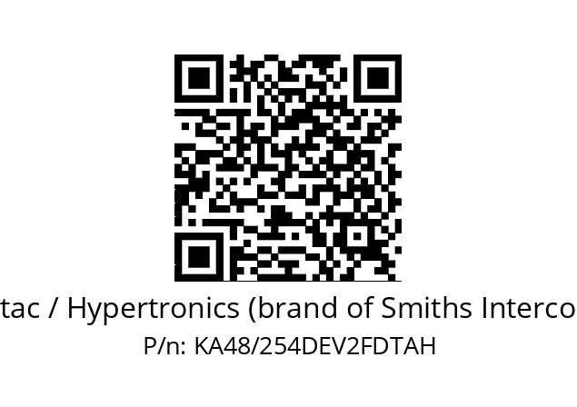   Hypertac / Hypertronics (brand of Smiths Interconnect) KA48/254DEV2FDTAH