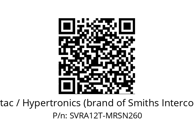   Hypertac / Hypertronics (brand of Smiths Interconnect) SVRA12T-MRSN260