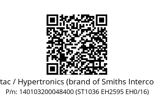   Hypertac / Hypertronics (brand of Smiths Interconnect) 140103200048400 (ST1036 EH2595 EH0/16)