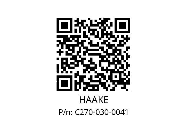   HAAKE C270-030-0041