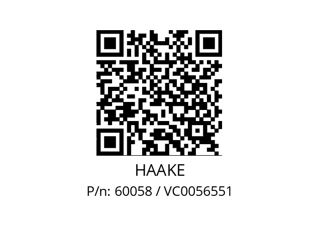   HAAKE 60058 / VC0056551