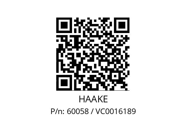   HAAKE 60058 / VC0016189