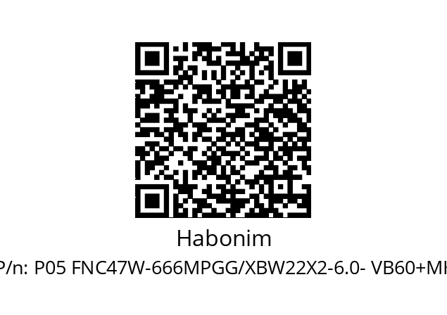   Habonim P05 FNC47W-666MPGG/XBW22X2-6.0- VB60+МК