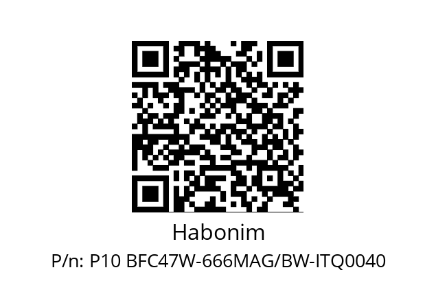   Habonim P10 BFC47W-666MAG/BW-ITQ0040