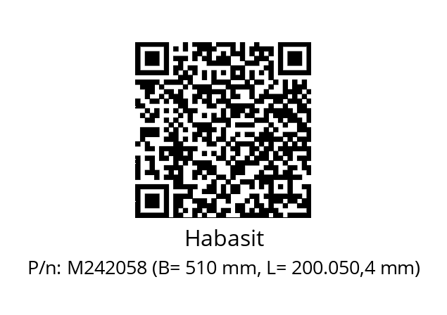   Habasit M242058 (B= 510 mm, L= 200.050,4 mm)