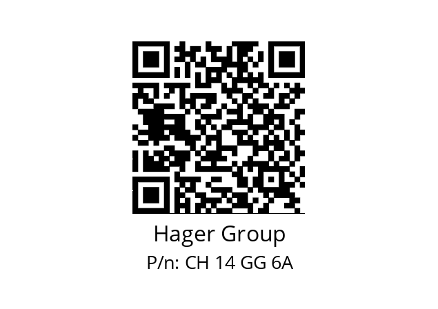   Hager Group CH 14 GG 6A