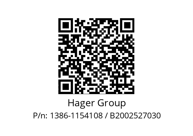   Hager Group 1386-1154108 / B2002527030