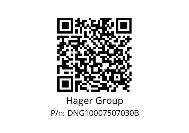   Hager Group DNG10007507030B