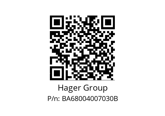   Hager Group BA68004007030B