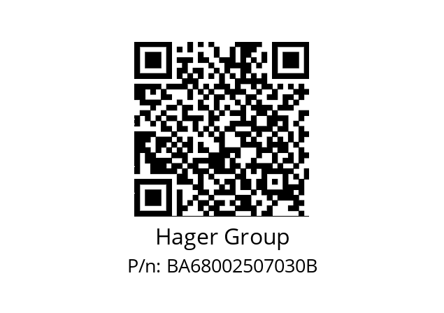   Hager Group BA68002507030B