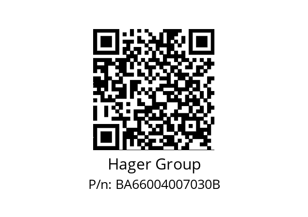   Hager Group BA66004007030B