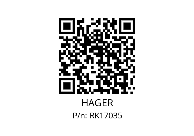   HAGER RK17035