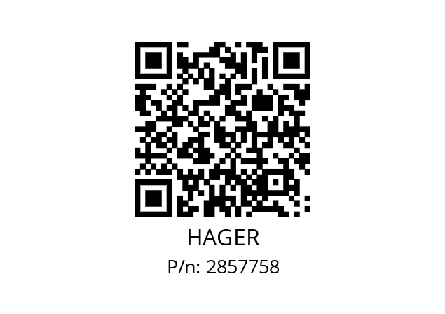   HAGER 2857758