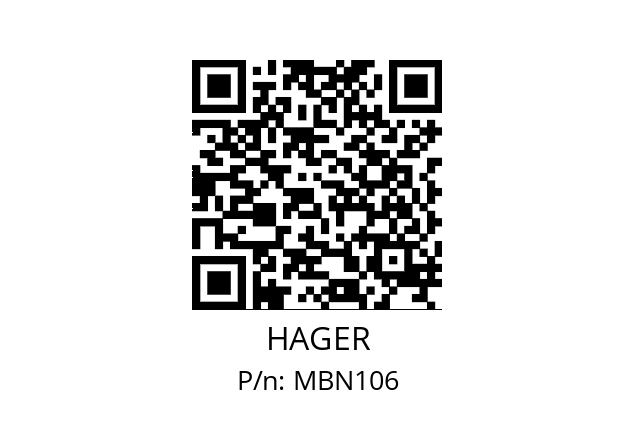   HAGER MBN106