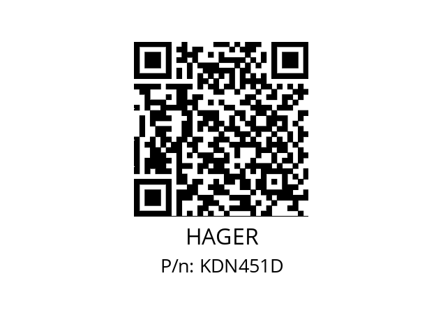   HAGER KDN451D