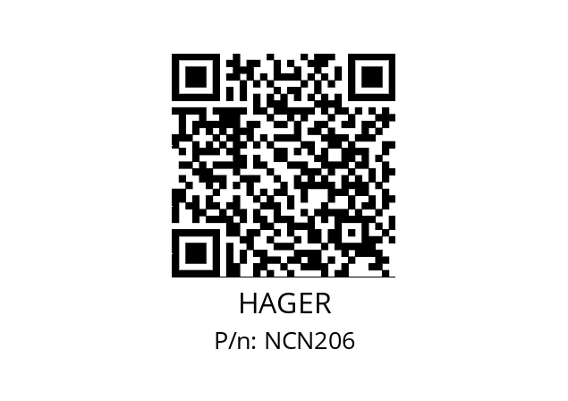  3400100069 HAGER NCN206