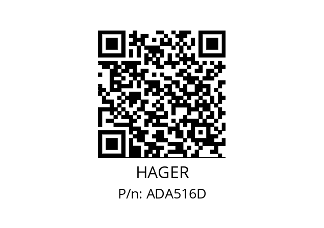   HAGER ADA516D