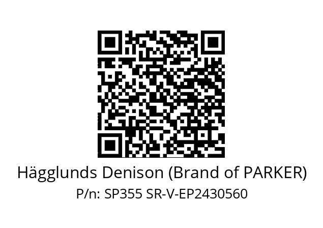   Hägglunds Denison (Brand of PARKER) SP355 SR-V-EP2430560