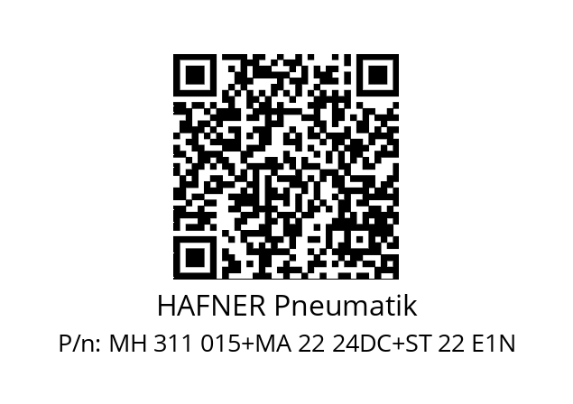   HAFNER Pneumatik MH 311 015+MA 22 24DC+ST 22 E1N