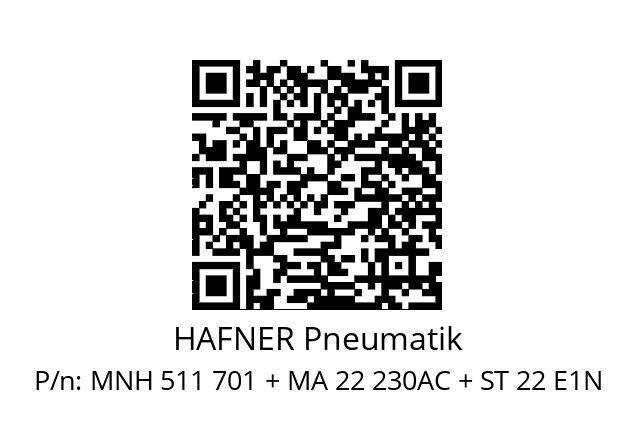   HAFNER Pneumatik MNH 511 701 + MA 22 230AC + ST 22 E1N