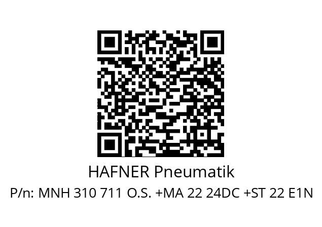   HAFNER Pneumatik MNH 310 711 O.S. +MA 22 24DC +ST 22 E1N