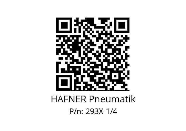   HAFNER Pneumatik 293Х-1/4