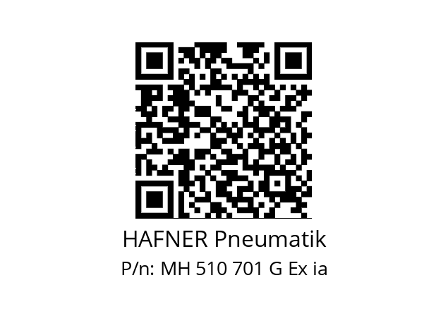   HAFNER Pneumatik MH 510 701 G Ex ia